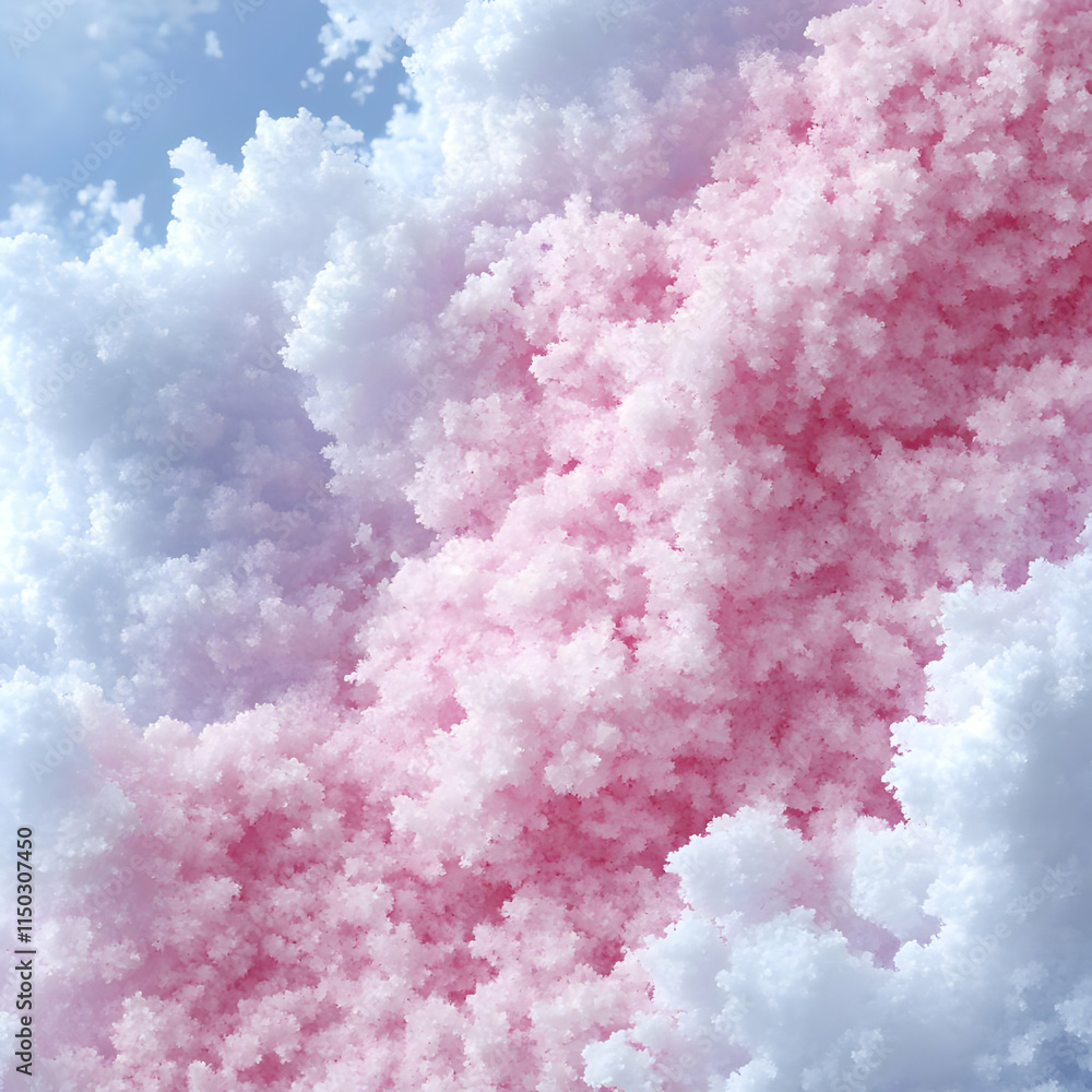 Fototapeta premium Pink and White Cloud Abstract 3D Background