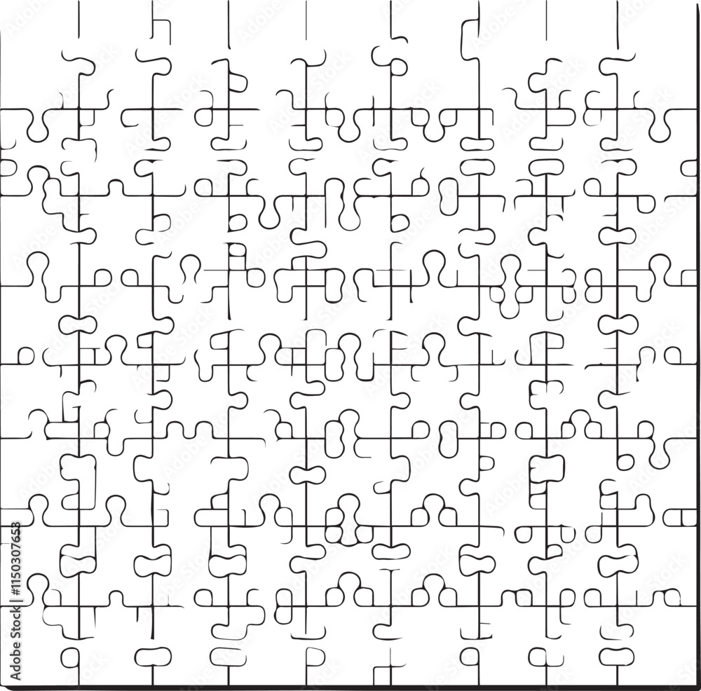 white puzzle with missing piece silhouette of vector white puzzle with missing piece silhouette of vector