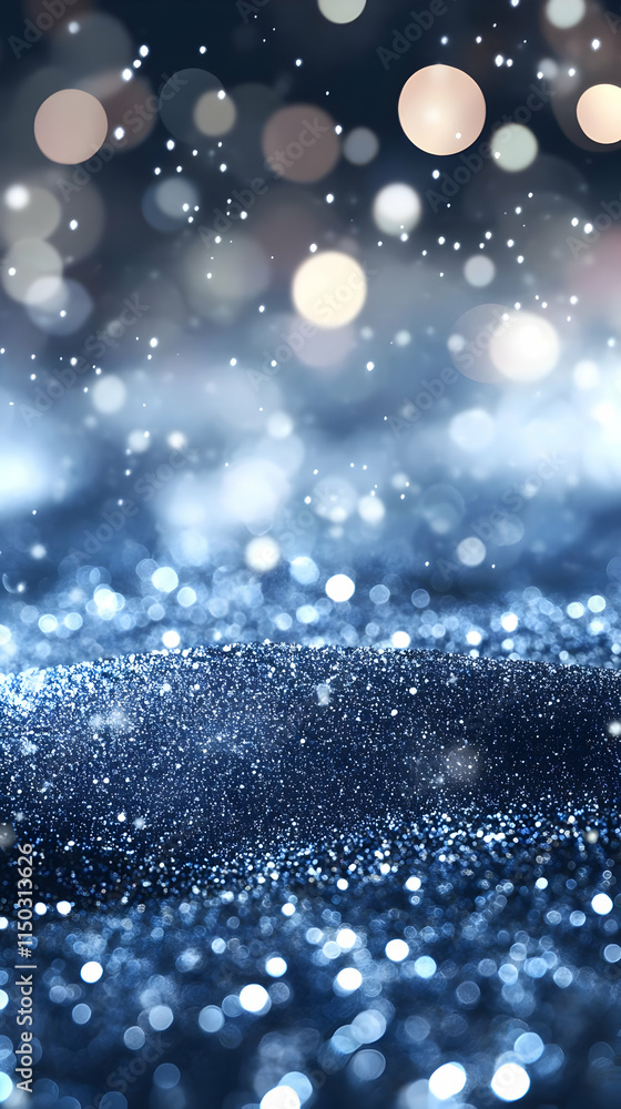 Obraz premium Blue Glitter Abstract Background Image