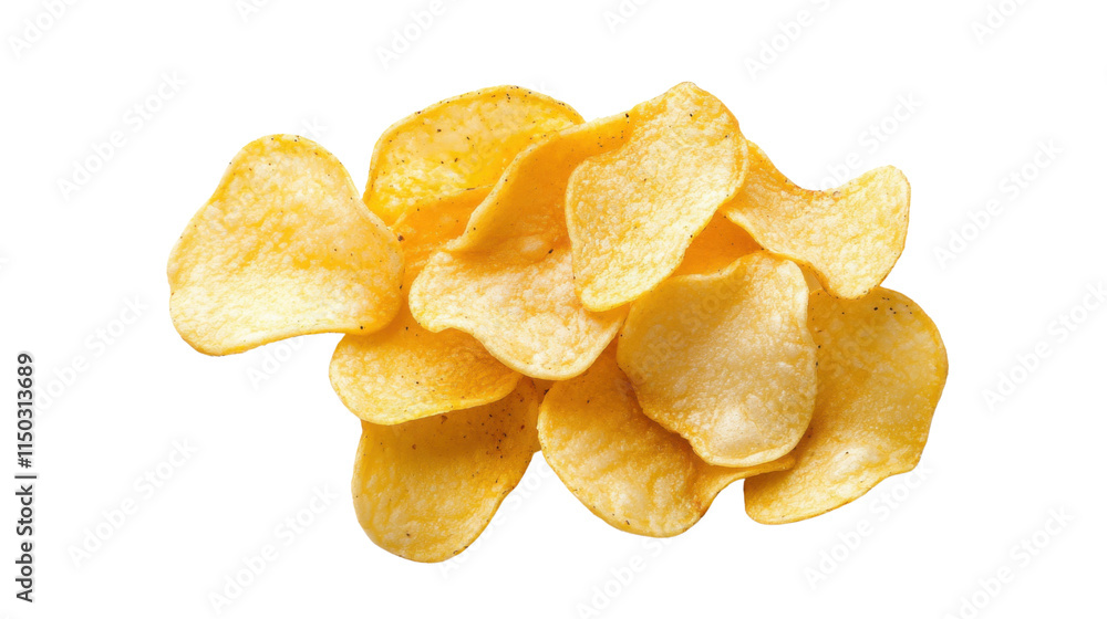 Potato chips, transparent background Potato chips, transparent background