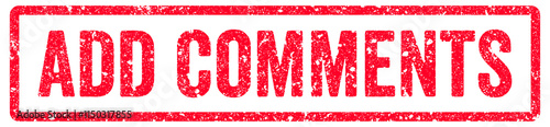 Add Comments Stamp Transparent Seal, Red Grunge Add Comments Word Rubber Stamp Seal