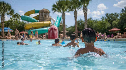 Summer Splash: A boy enjoys...