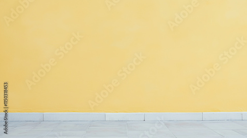 Pastel Yellow Wall and Floo...