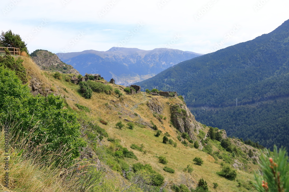 Andorra mountain landscape in Canillo in summer Andorra mountain landscape in Canillo in summer