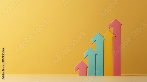 Digital representation of ETFs and mutual funds with performance arrows, financial expansion, diversified returns photo