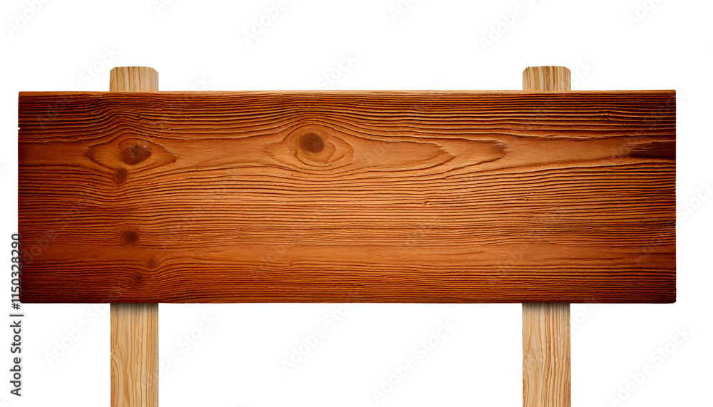 Fototapeta premium Rustic Wooden Signboard Blank Template for Message or Advertisement Design