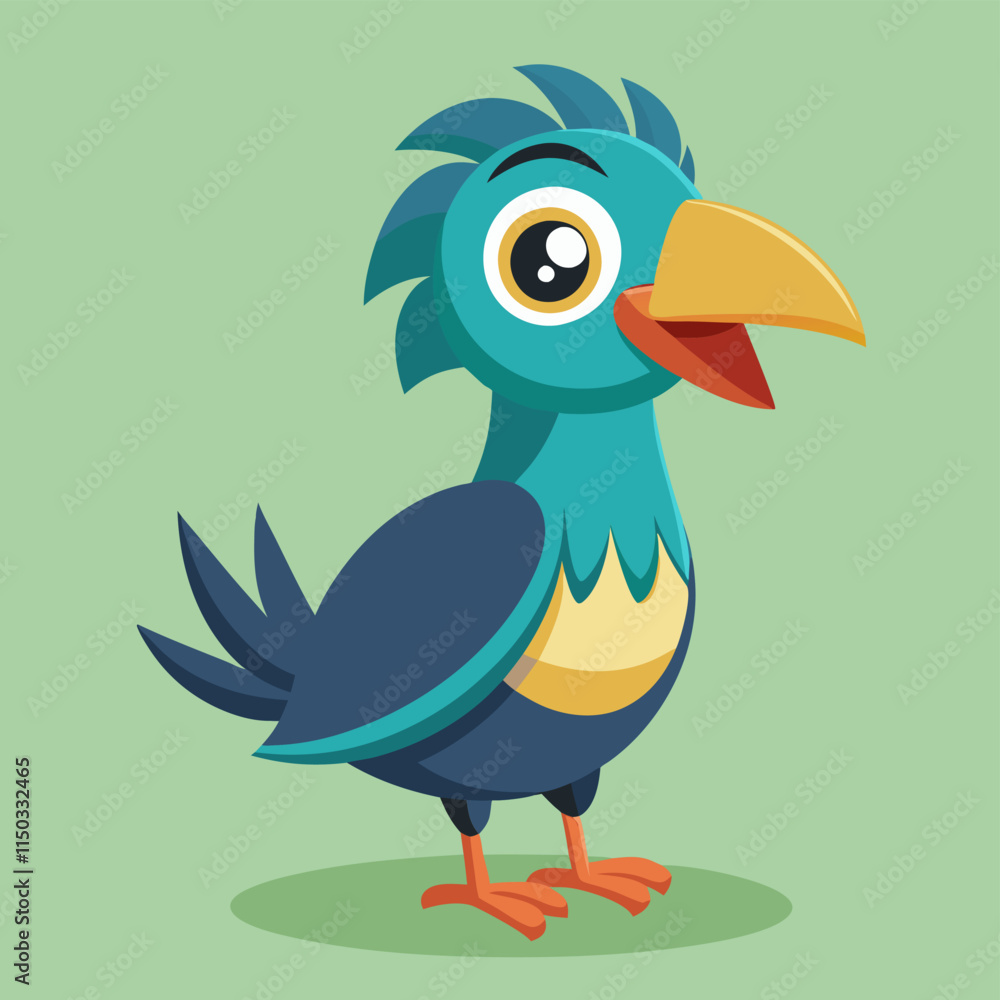 illustration of a cartoon bird illustration of a cartoon bird