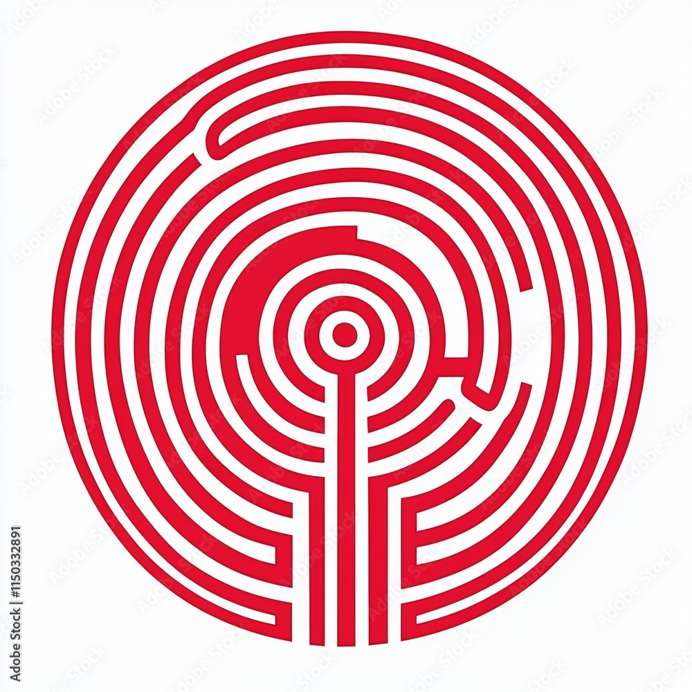 Abstract red maze design for creative projects. Abstract red maze design for creative projects.