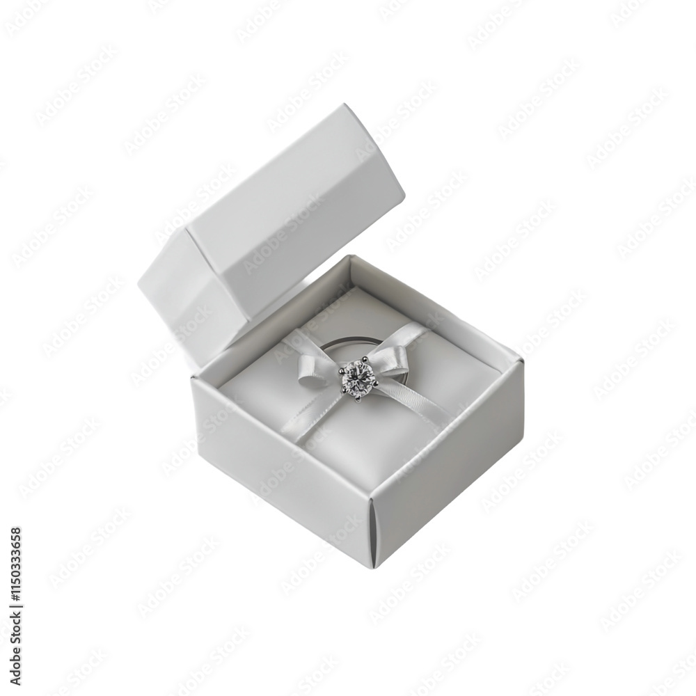 White mini gift box ring accessories accessory isolated on transparent background White mini gift box ring accessories accessory isolated on transparent background