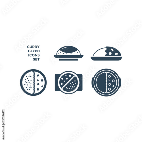 Curry icons set vector logo template design illustration.