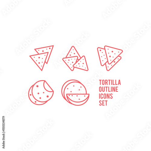 Tortilla icons set vector logo template design illustration.