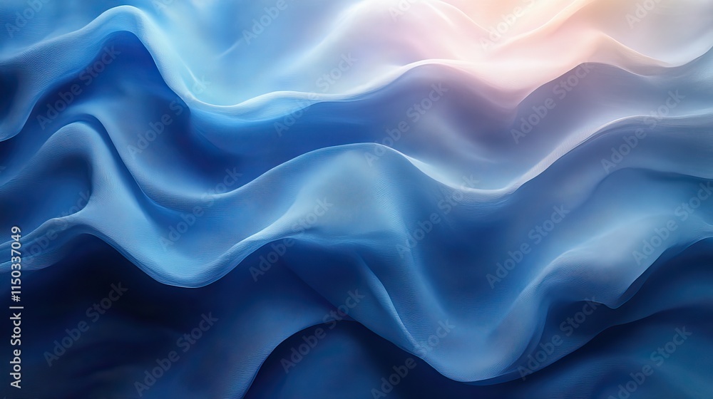 Fototapeta premium Abstract blue background with flowing swirl for texture wallpaper or wave, artistic and creative design