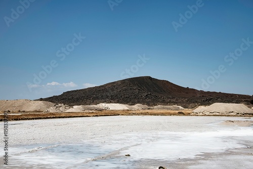 salt production at Lake Afrera in the Ethiopian Afar region photo