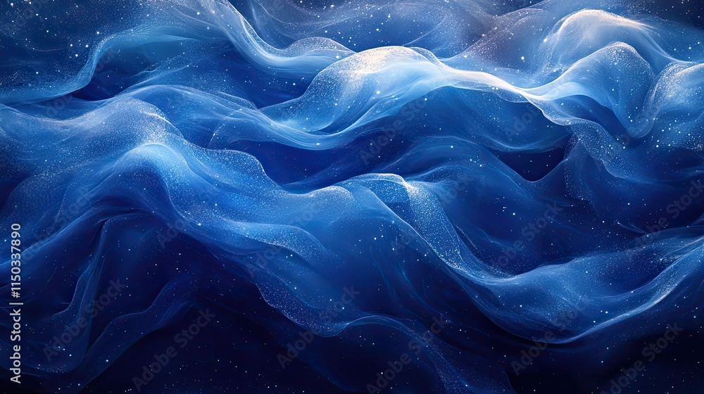 Obraz premium Abstract blue texture background with flow and swirl for wallpaper or wave pattern, artistic and creative design