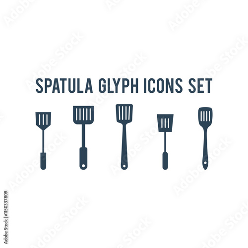 Spatula icons set vector logo template design illustration.