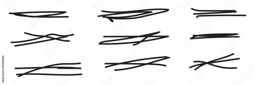doodle underline scribble. eps 10. doodle underline scribble. eps 10.
