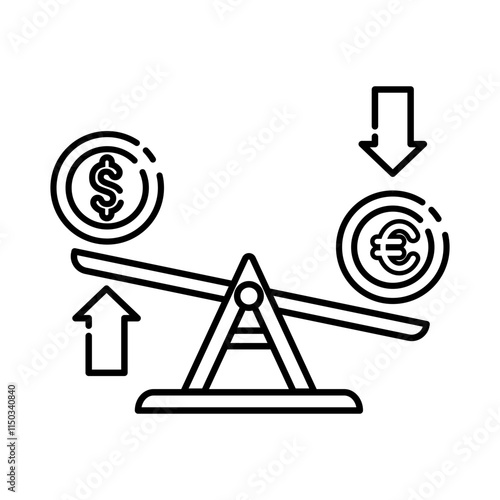 Made in uk Currency Exchange Rate Seesaw: Dollar Up, Euro Down
