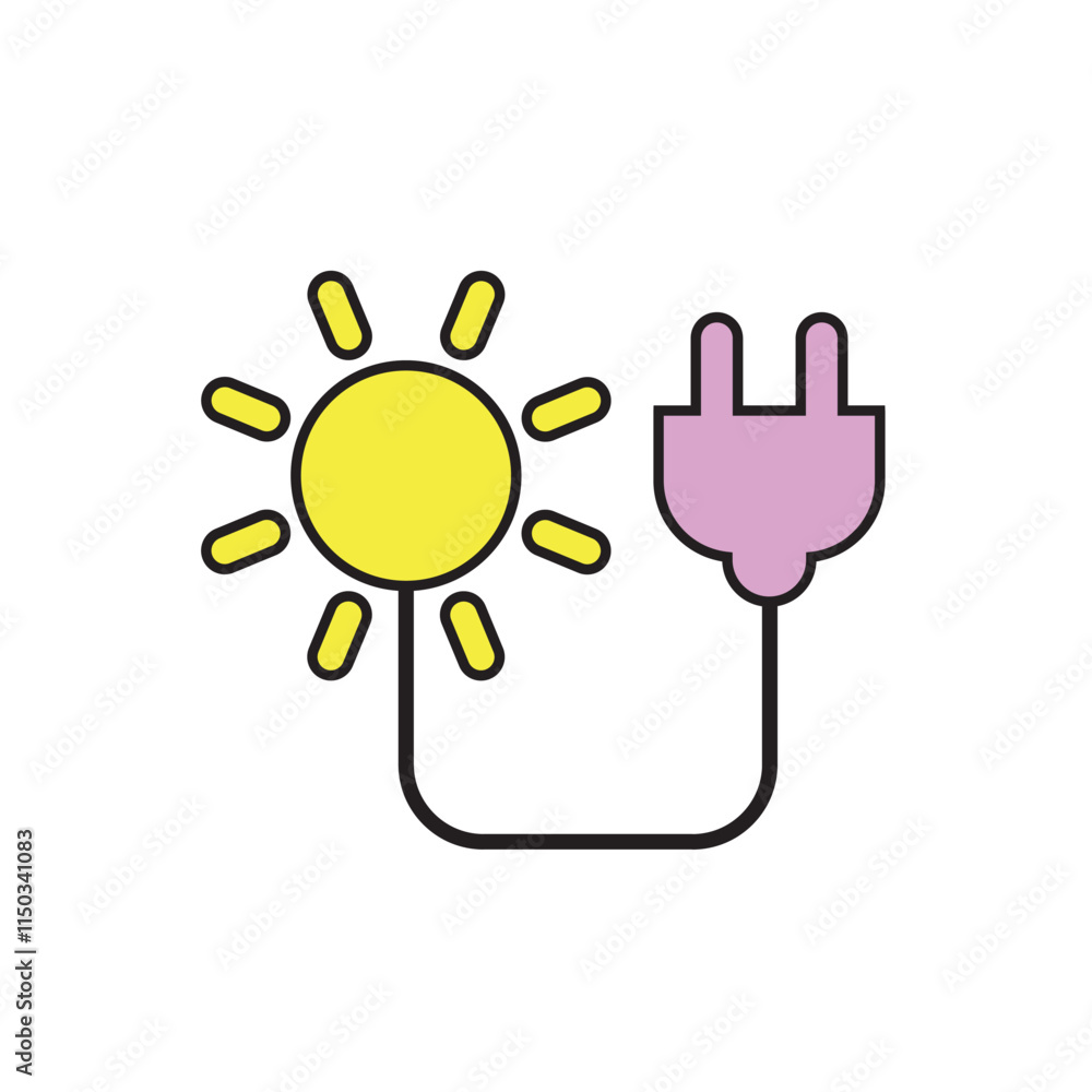 solar energy charger icon, color isolated on white background, vector illustration. solar energy charger icon, color isolated on white background, vector illustration.