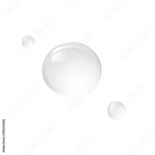 water bubble isolated on white background