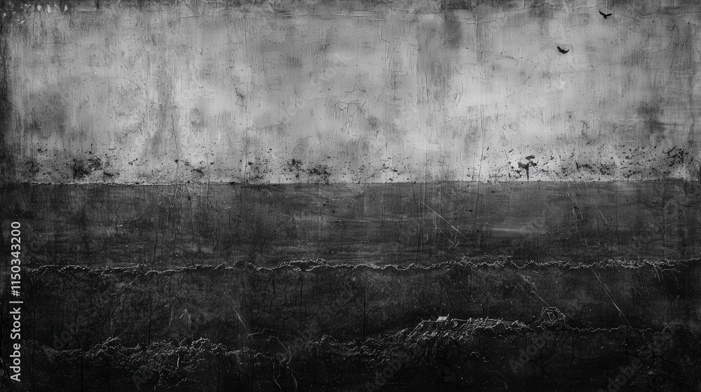 Obraz premium Abstract landscape art digital canvas monochromatic design artistic environment minimalist viewpoint modern concept