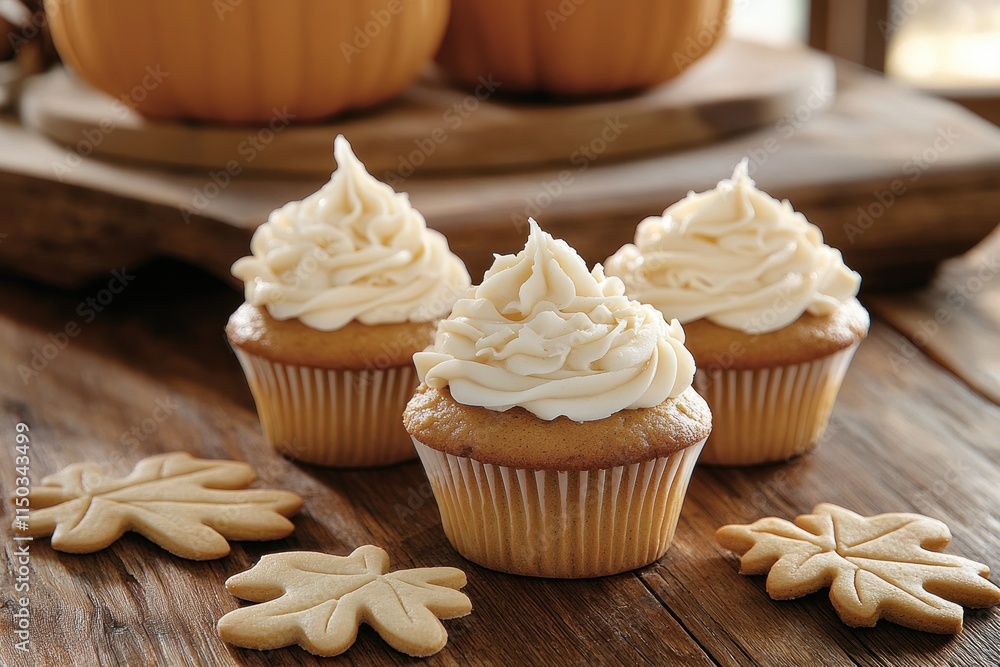 Cozy Autumn Delights with Pumpkin Cupcakes and Cookies Cozy Autumn Delights with Pumpkin Cupcakes and Cookies