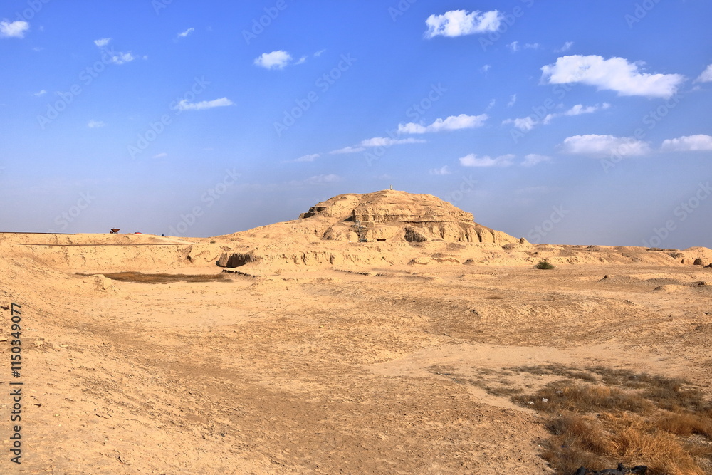 Fototapeta premium the area of the excavation site in the Ancient City of Uruk, Iraq