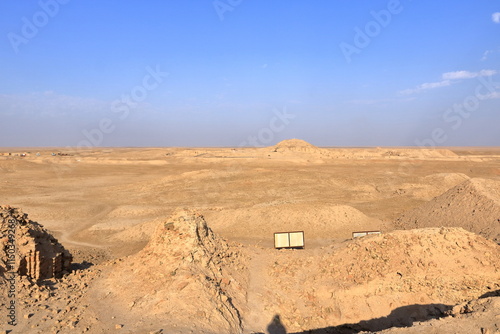 the area of the excavation site in the Ancient City of Uruk, Iraq photo