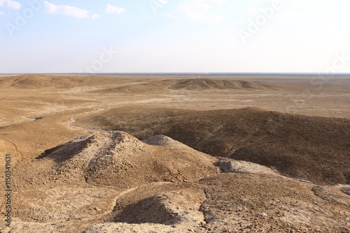 the area of the excavation site in the Ancient City of Uruk, Iraq photo