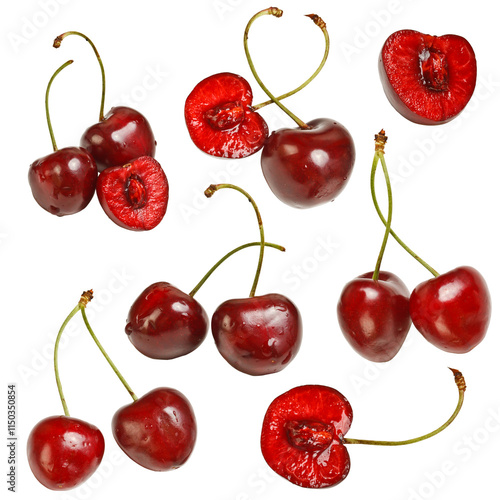 Fresh, juicy ripe cherries