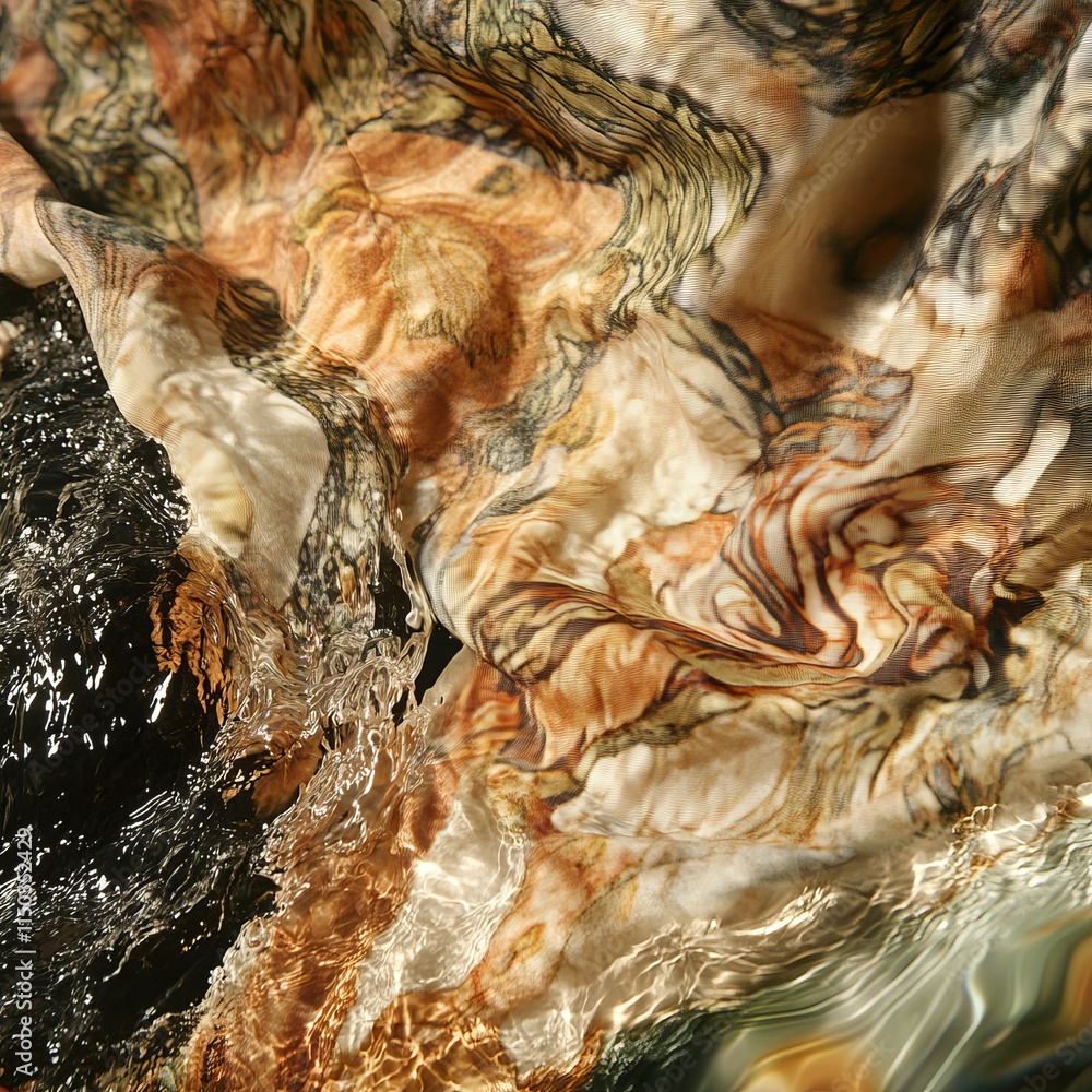 A close up of a fabric with water splashing on it A close up of a fabric with water splashing on it