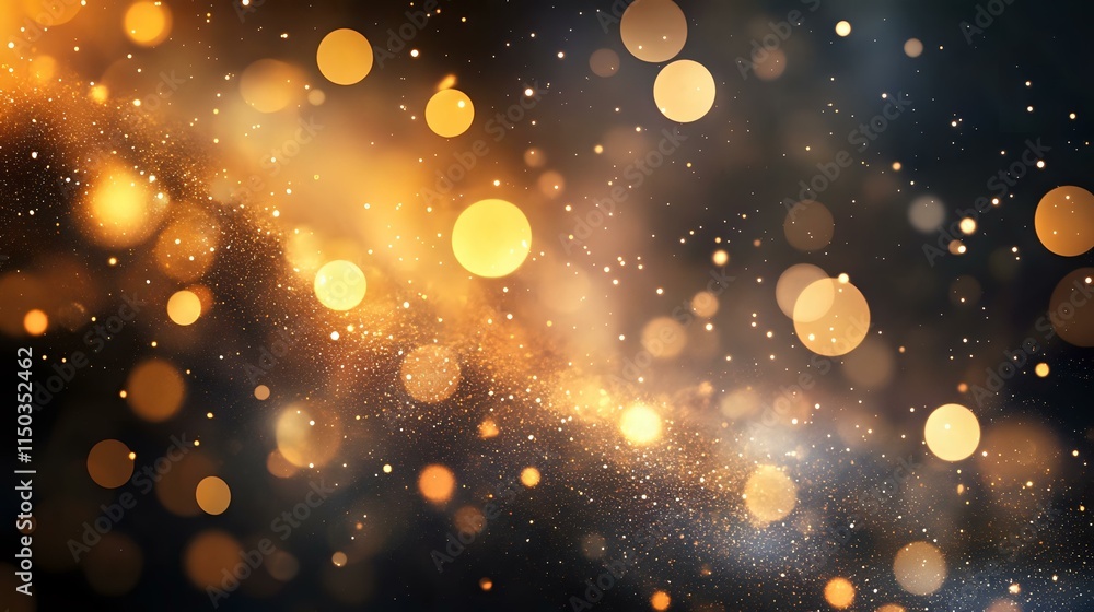 A celestial abstract background with deep black voids, swirling star trails and light specks forming a subtle bokeh ambiance A celestial abstract background with deep black voids, swirling star trails and light specks forming a subtle bokeh ambiance