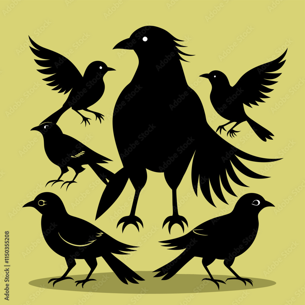 Fototapeta premium silhouettes of birds