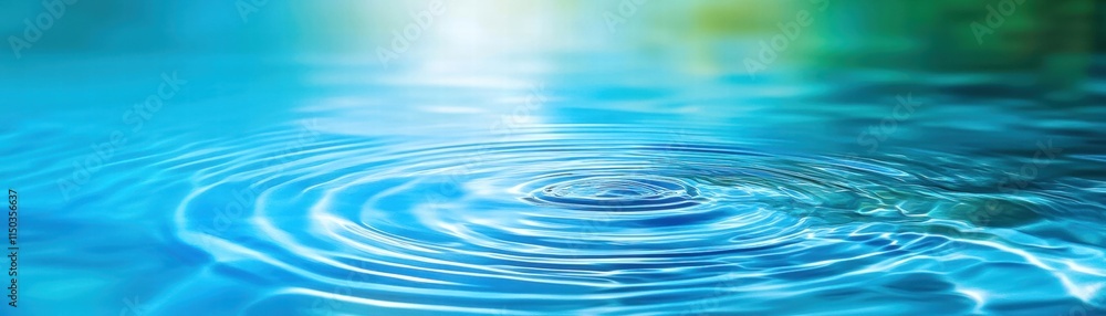 Ripples in clear blue water surface, reflecting light, serene and tranquil atmosphere. Ripples in clear blue water surface, reflecting light, serene and tranquil atmosphere.