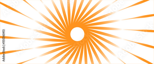 Vector Sun orang sunburst pattern background. 