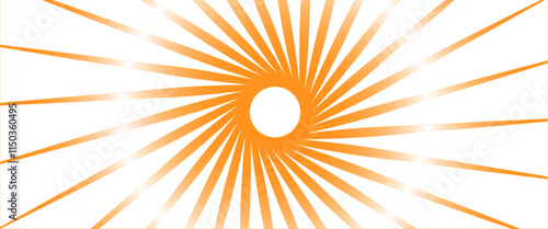Vector Sun orang sunburst pattern background. 
