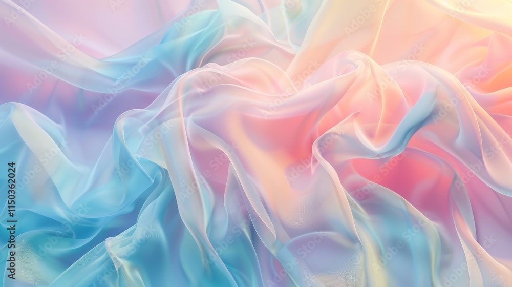 Obraz premium Soft Pastel Flowing Gradient Background