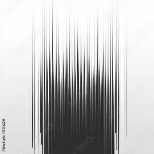 Abstract black and white line art design.