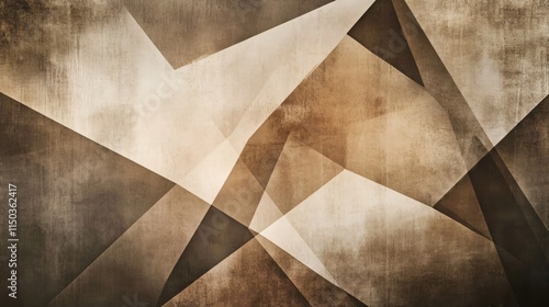 Wallpaper Mural Abstract Geometric Background with Warm Tones and Textured Layers of Brown and Beige Torontodigital.ca