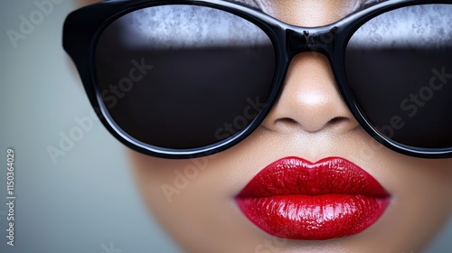 Wallpaper Mural  A close up of a woman's face wearing sunglasses Torontodigital.ca