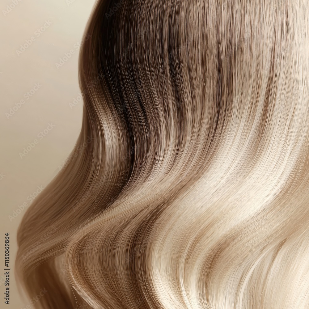 Fototapeta premium Silky Smooth Ombre Hair with Natural Shine and Rich Color Gradation