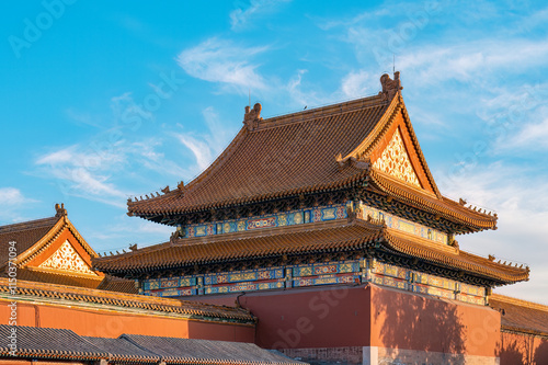 The glorious glazed tile buildings of the Forbidden City in Beijing.