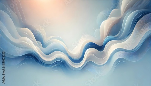 Image with a minimalist, abstract, Very soft dark withe and blue background, bright and luminous shine with elegant tones  Generative AI)