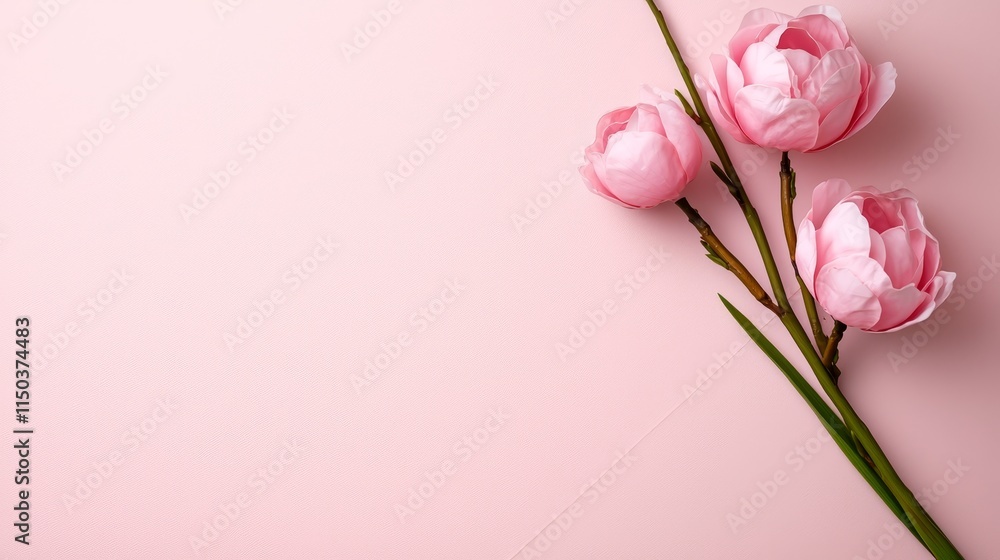 A bunch of pink flowers on a pink background A bunch of pink flowers on a pink background
