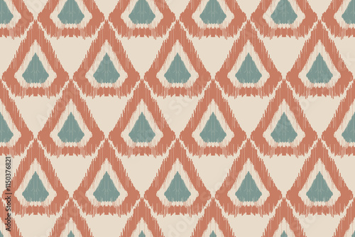 Ethnic boho seamless pattern. Ikat geometric ethnic oriental seamless pattern.Aztec style. Repeating background. Design for texture, fabric, clothing, wrapping, carpet