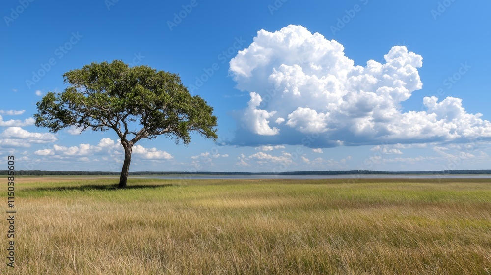 A lone tree in the middle of a grassy field A lone tree in the middle of a grassy field