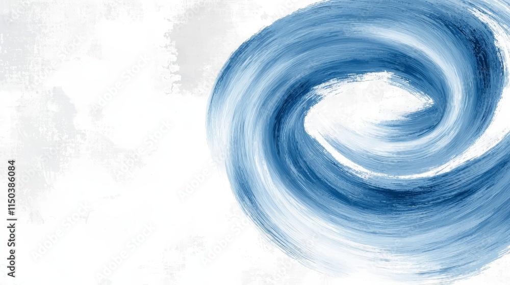 Fototapeta premium A blue and white swirl on a white background