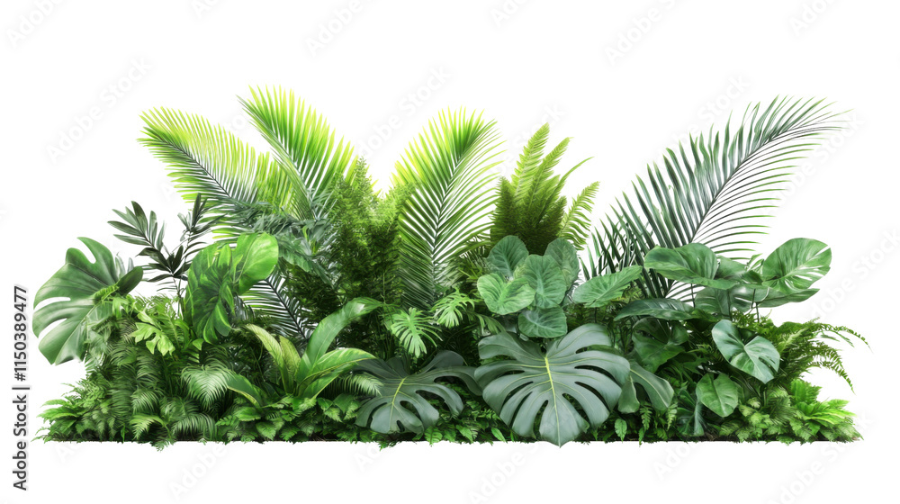 Tropical plants, transparent background Tropical plants, transparent background