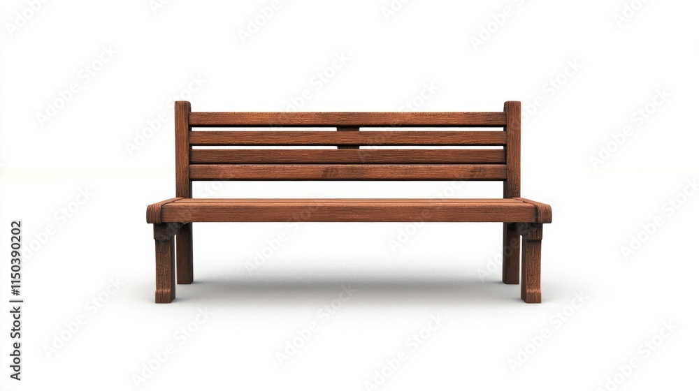 Wooden park bench isolated on white background. Wooden park bench isolated on white background.