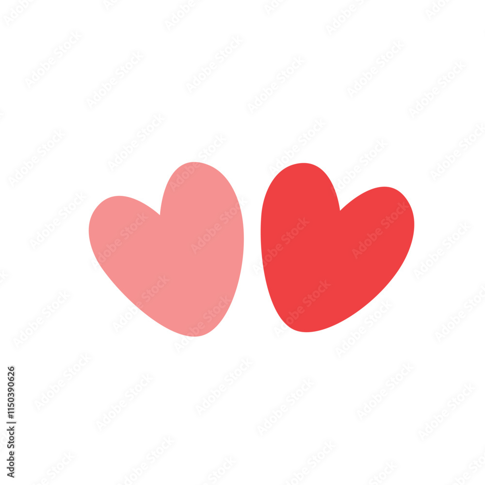 Red heart icon vector set, different shapes, hearts set red. Heart collection. Vector art illustration EPS 10 isolated Red heart icon vector set, different shapes, hearts set red. Heart collection. Vector art illustration EPS 10 isolated