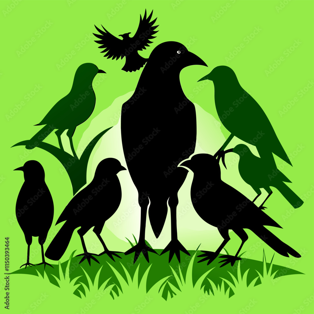 Fototapeta premium birds on a branch